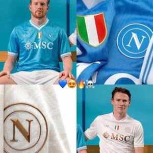 Size XL -  2  Napoli jersey 25-26 Jersey - Home & Away -  Run Small By 1 Size
